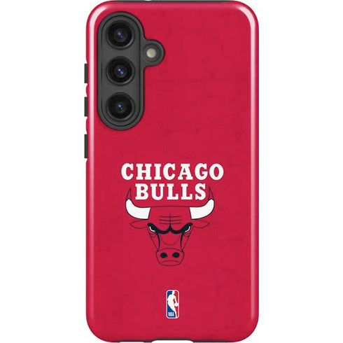 NBA Chicago Bulls Red Distressed Galaxy S24 Impact Case